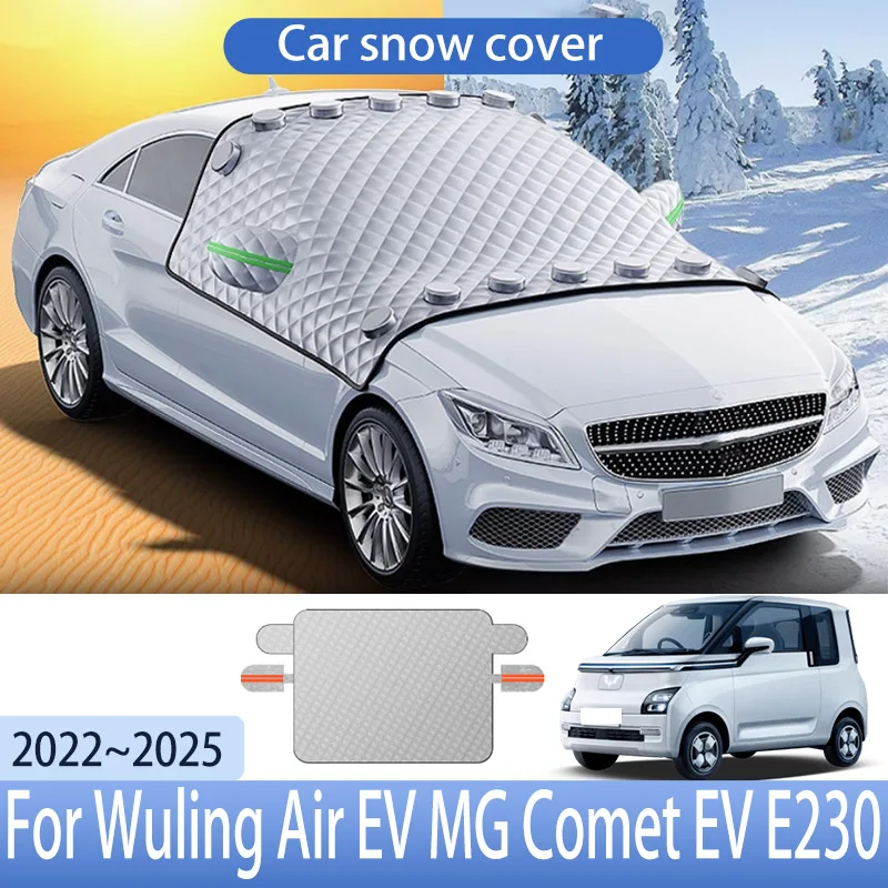 Car Snow Cover For Wuling Air EV MG Comet EV E230 2022~2025 Front Windshield Shield Protector Snow Ice Cover Auto Accessories