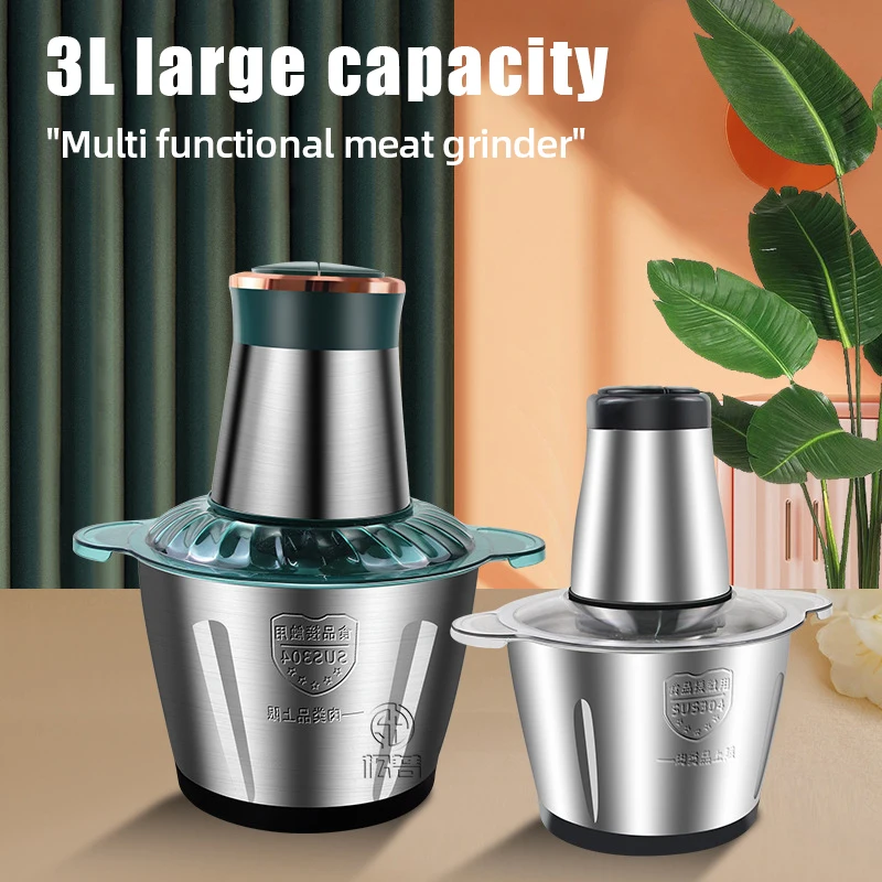 Elektryczna maszynka do mielenia mięsa 40000 obr/min 3L Food crucher 6S ze stali nierdzewnej wielofunkcyjna robot kuchenny procesor żywność dla