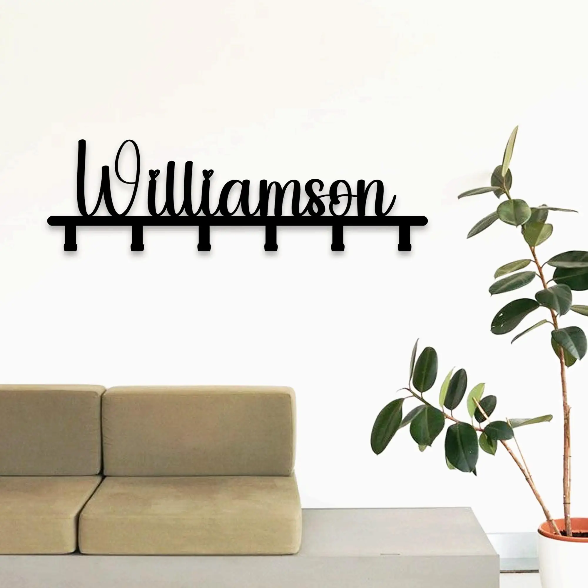 Personalized Entryway Wall Hanger for Coats,Custom Wall Hanger,Custom Metal Wall Coat Rack ,Unique Welcome Home Decor Art