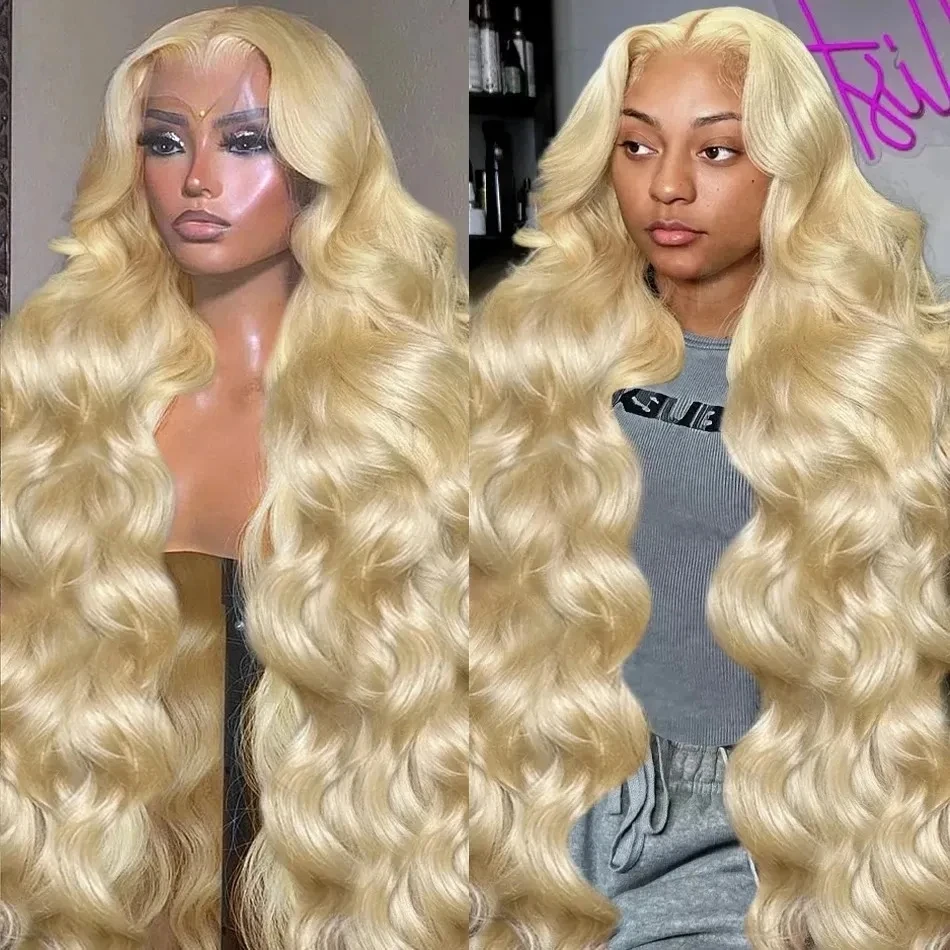 38 Inch 613 Body Wave 13x6 HD Transparent Lace Frontal Wigs Human Hair Brazilian 13x4 Lace Front Wig For Women