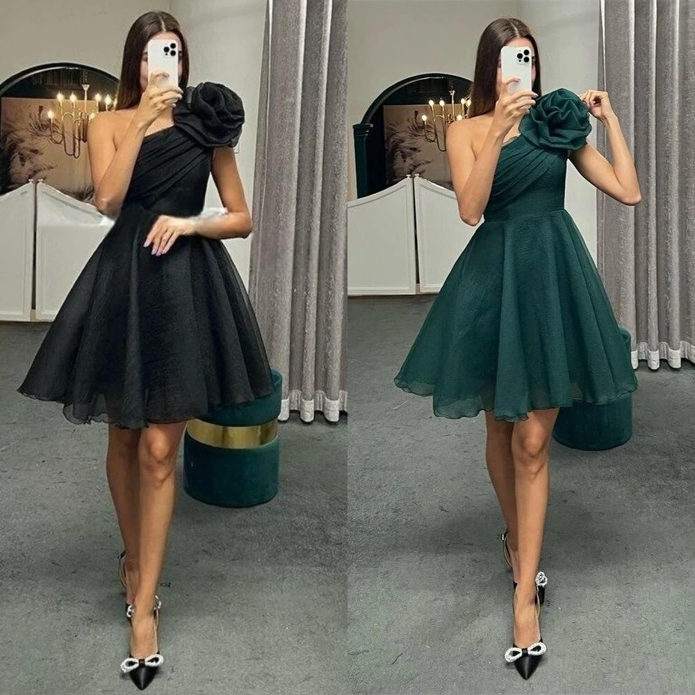 

Classic One-Shoulder A-LINE Ruched Chiffon Formal Occasion Gown vestidos cortos sexys atrevidos فساتين نسائيه