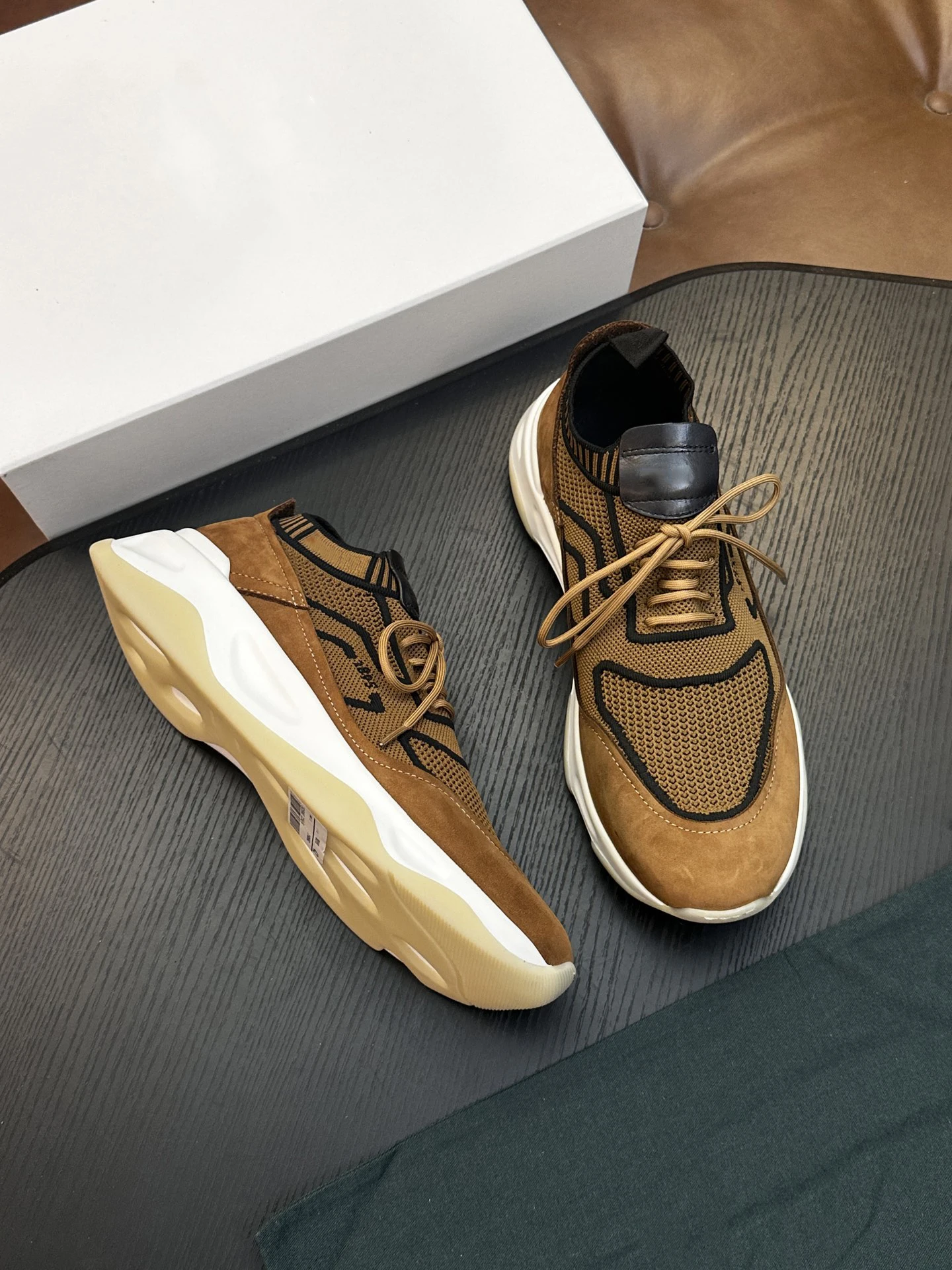 OECHSLI Shoes Cowhide 2026 new Sneakers Sports Knitted genuine leather embroidery Fashion Men‘s European big size 38-46