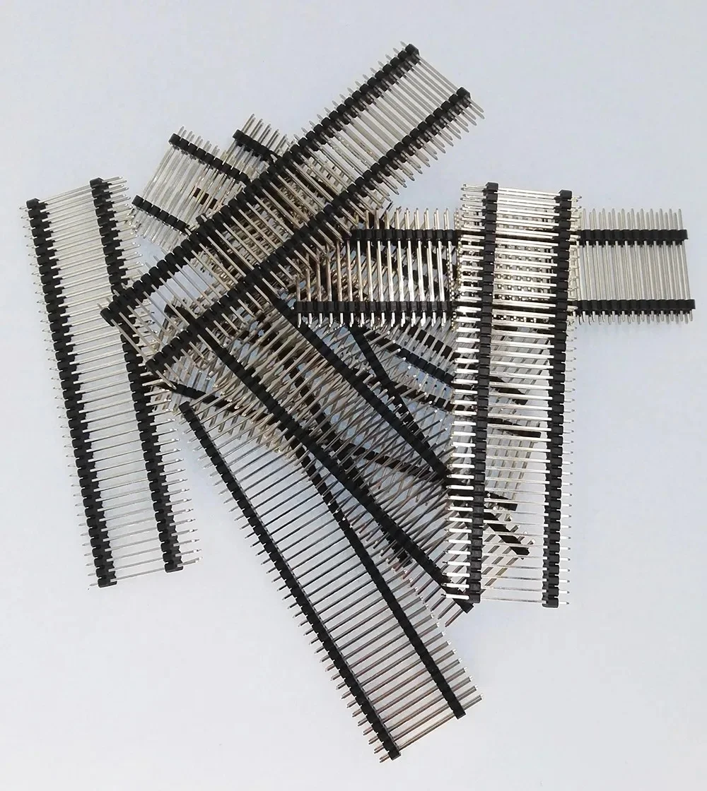 10 sztuk 2.54mm prosto 2X40p L15/17/19/21/25/27/30/35/40mm pozłacane podwójny rząd podwójne plastikowa PCB pokładzie Spacer Spacer mężczyzna głowica pinowa — zdjęcie 2