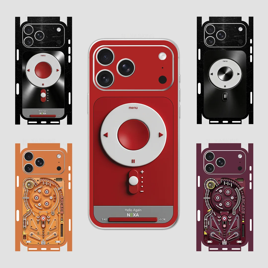 

For iPhone 11 -17 Pro / Pro Max - Vinyl Skins For Phone, 360 Full Wrap - Retro Collection NE009 By Nexa Skins