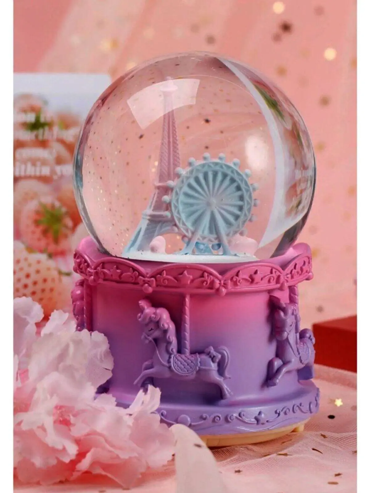 

Carousel Illuminated Musical Snow Globe Design Products Gift Home Office Decorative Products Crystal Balls Decorative Balls