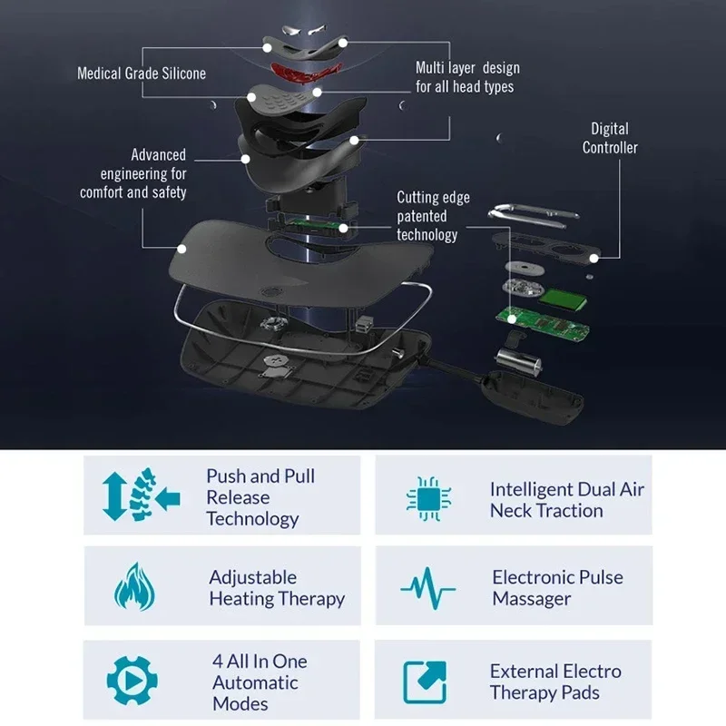 

Multi Functional Cervical Traction Device Neck Massage Pillow Shiatsu Massager Electric Cervical Pillow Massager Pain Relief