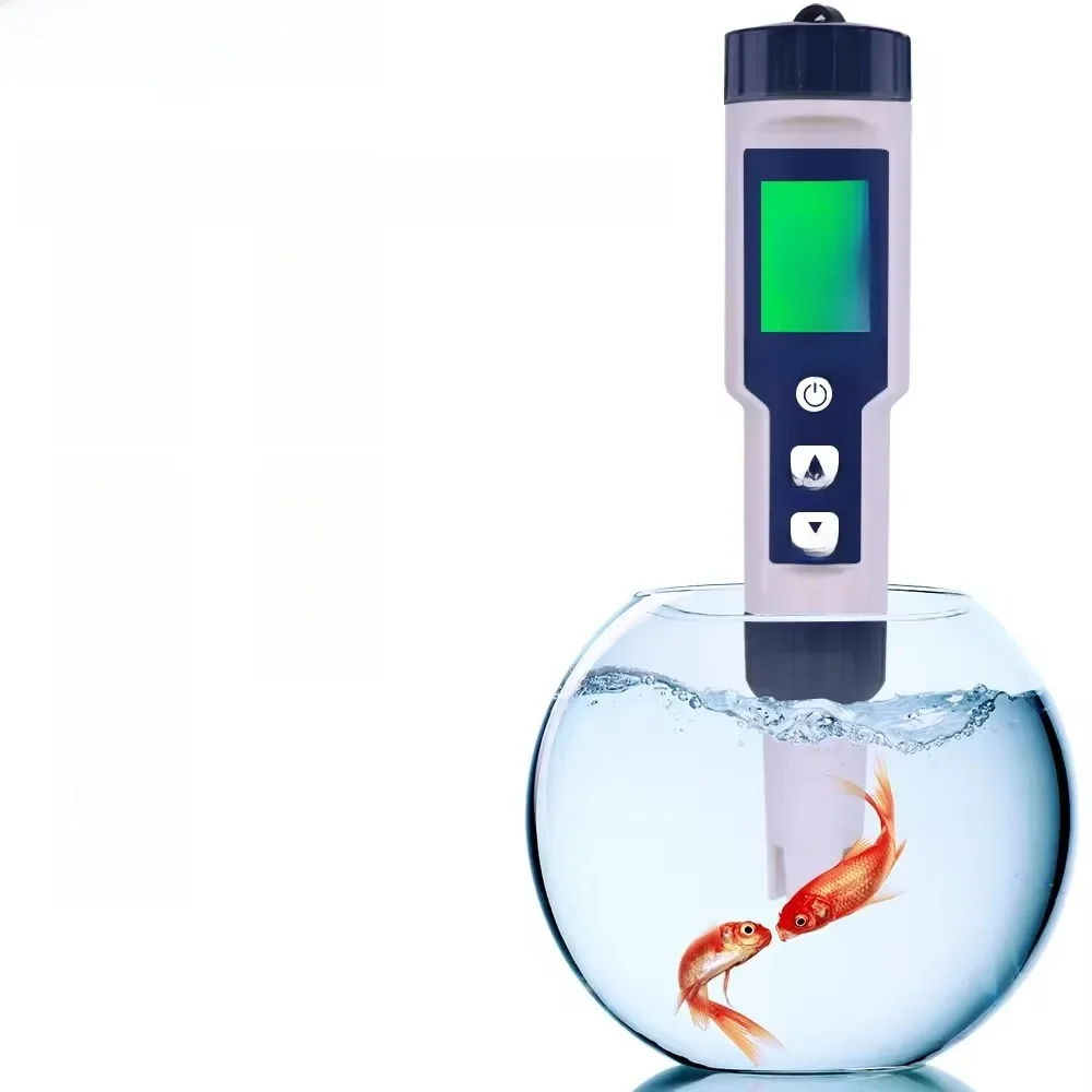 5-in-1 digitale PH TDS EC-meter Pen Zoutgehalte Temperatuurtester Geleidbaarheidsfilter Zuiverheid met achtergrondverlichting voor aquariumwater - afbeelding 2