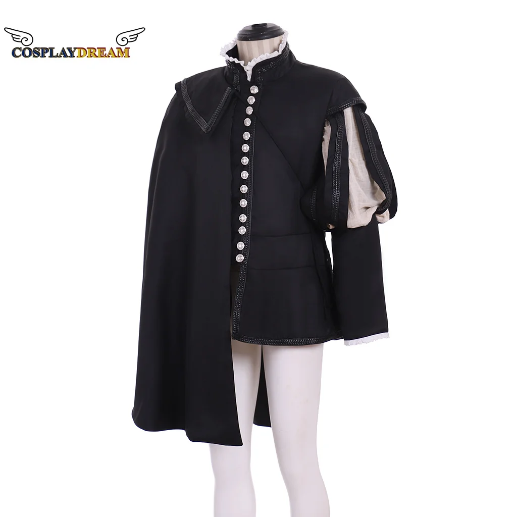 

Medieval Elizabethan Renaissance Tudor Medieval Cosplay Costume Adult Men's Tudor Clothing 17th Century Men's Top Cloak