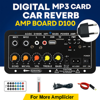 D100 Bluetooth Amplifier Board 400W MIC Echo Support FM USB TF RCA AUX AC/DC 12V-220V For Car/Home Audio