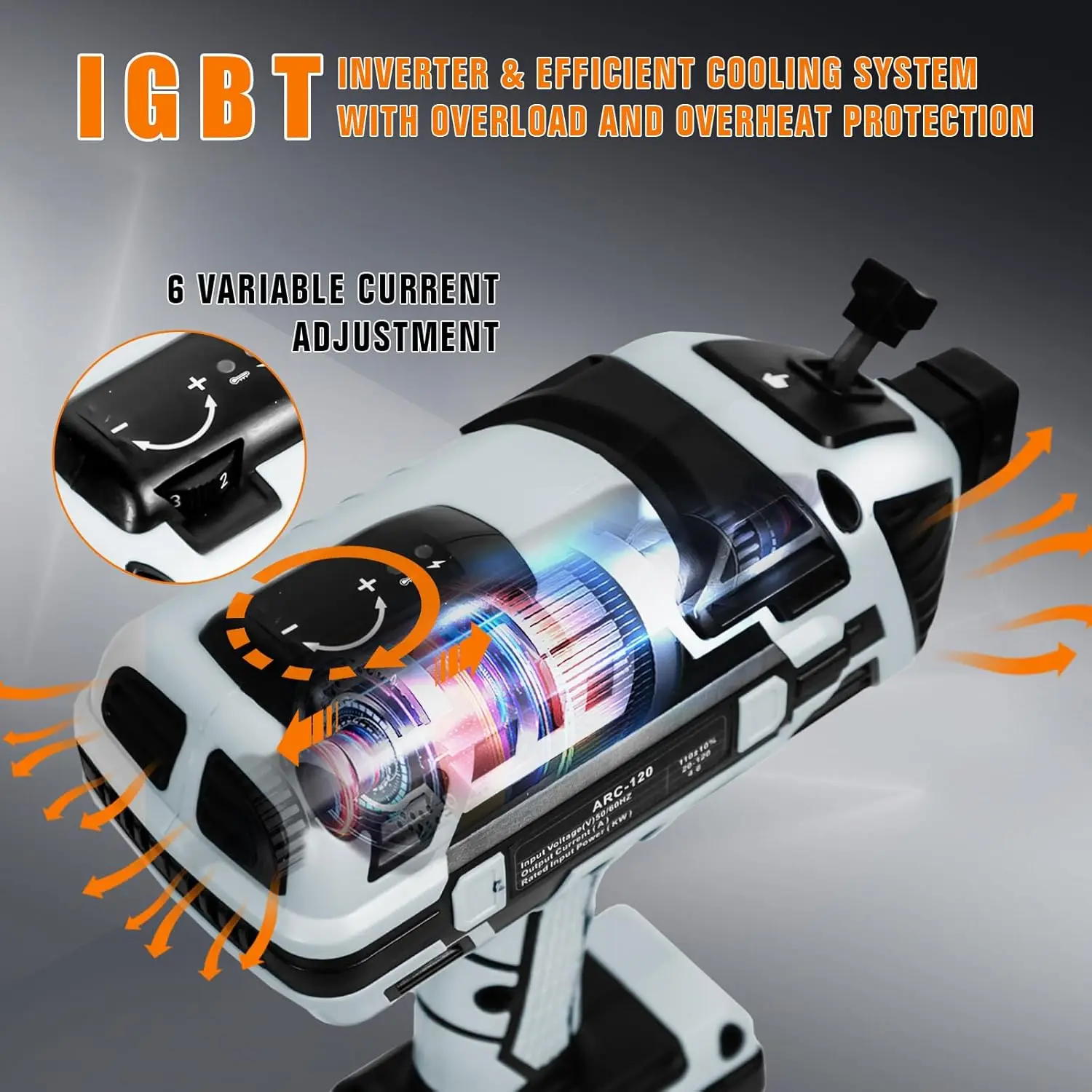 110V グレー電気溶接機ハンドヘルド、4600W ミニ家庭用溶接機ツール、IGBT インバーター、ポータブル手動溶接家庭用溶接