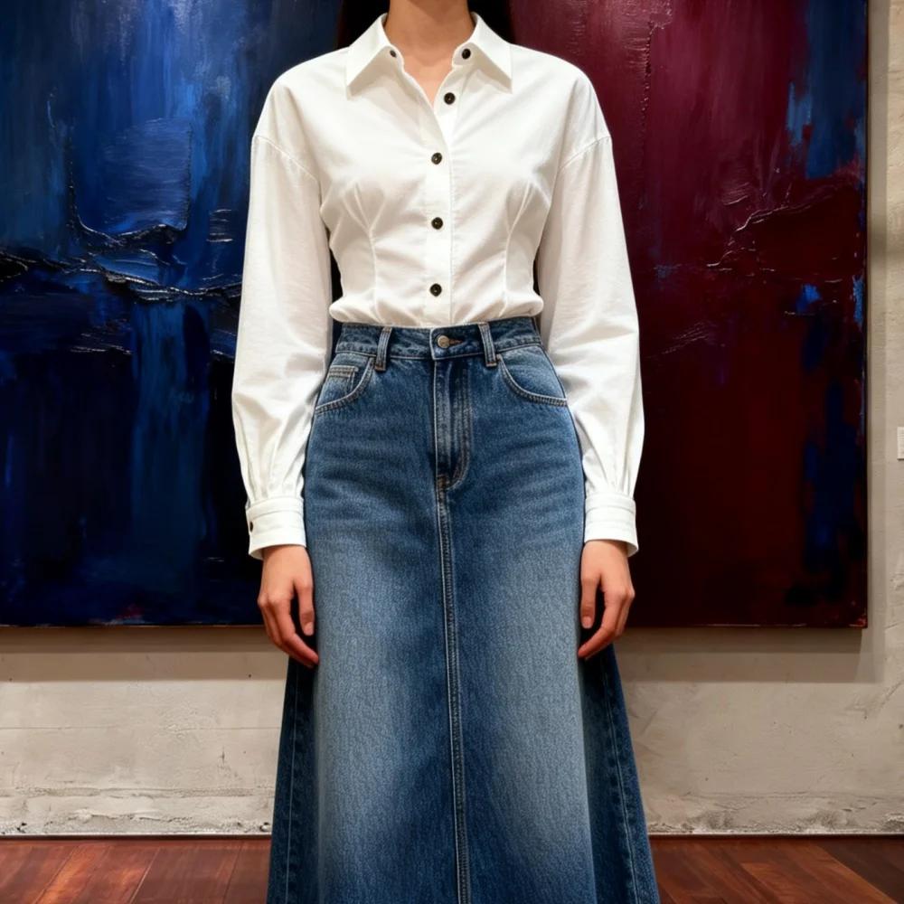 

2026 New Women's White Button Down Shirt Long Sleeve Loose Fit Casual Basic Blouse For All Seasons 019
