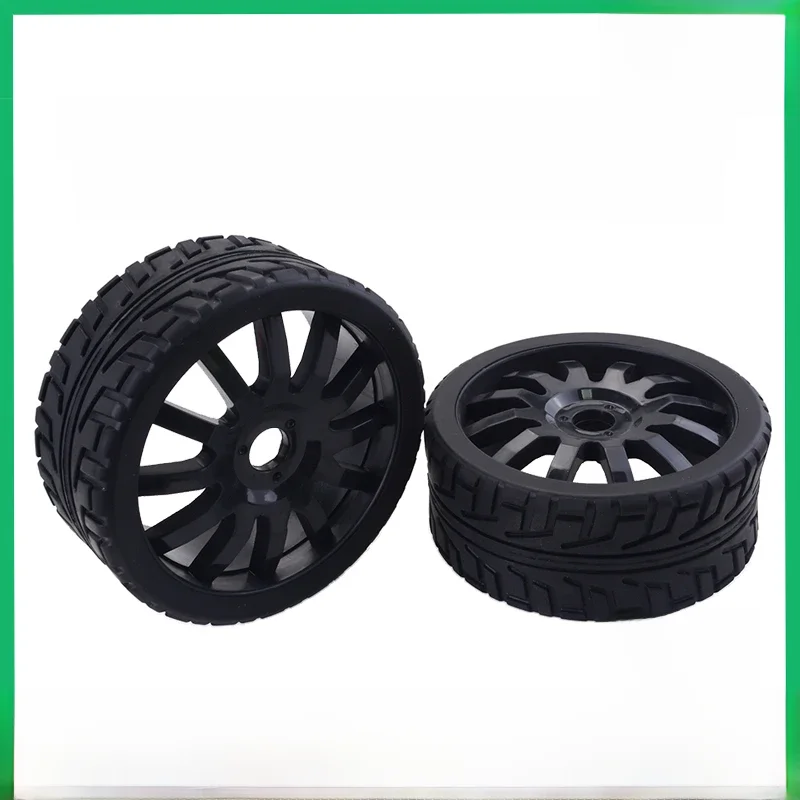 1/8 RC voiture pneus en caoutchouc roues pour Redcat HSP HPI Hobao 1/8 voiture sur route 2 pièces noir