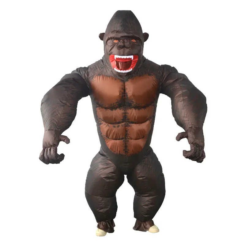 Opblaasbare King Kong orang-oetan kostuum cosplay kostuum mascotte dier aap voor Halloween Purim carnaval fancy dress volwassen kind - afbeelding 2