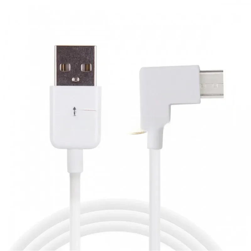 Kątowy kabel USB-C typu C do USB 2.0 Złącze 90 stopni do tabletu i telefonu Kolor biały cy — zdjęcie 2