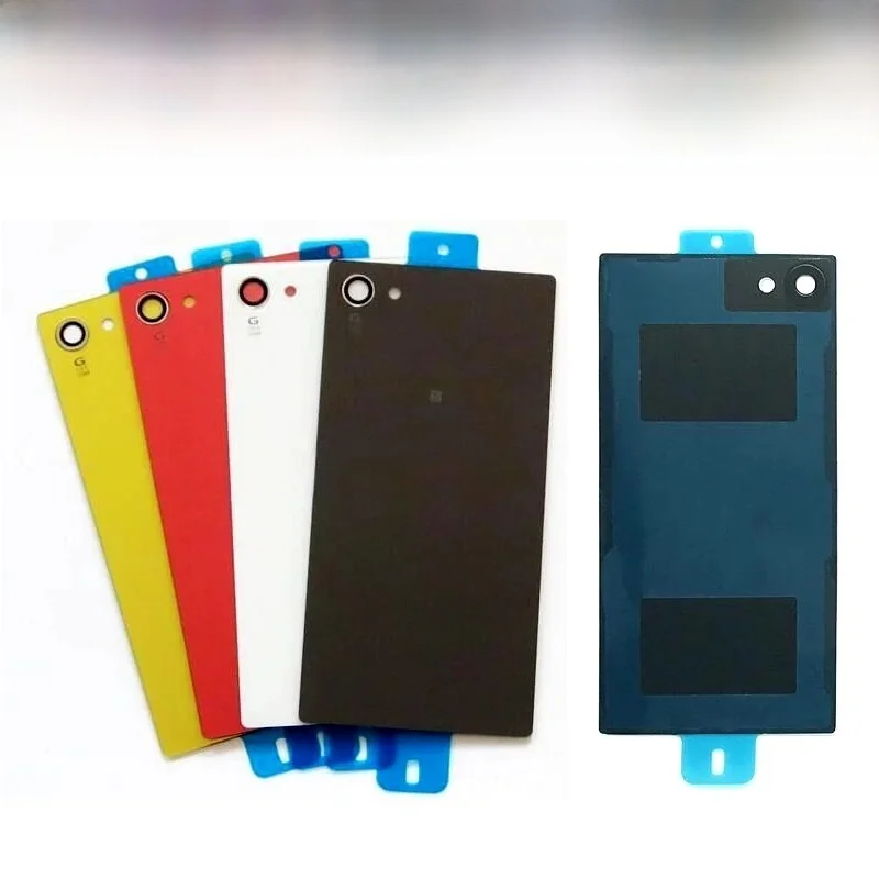 Szklana osłona tylnej klapki baterii do Sony Xperia Z5 Compact/Z5 mini /J5 Compact E5823 E5803 tylna szklana obudowa + 1x folia — zdjęcie 2