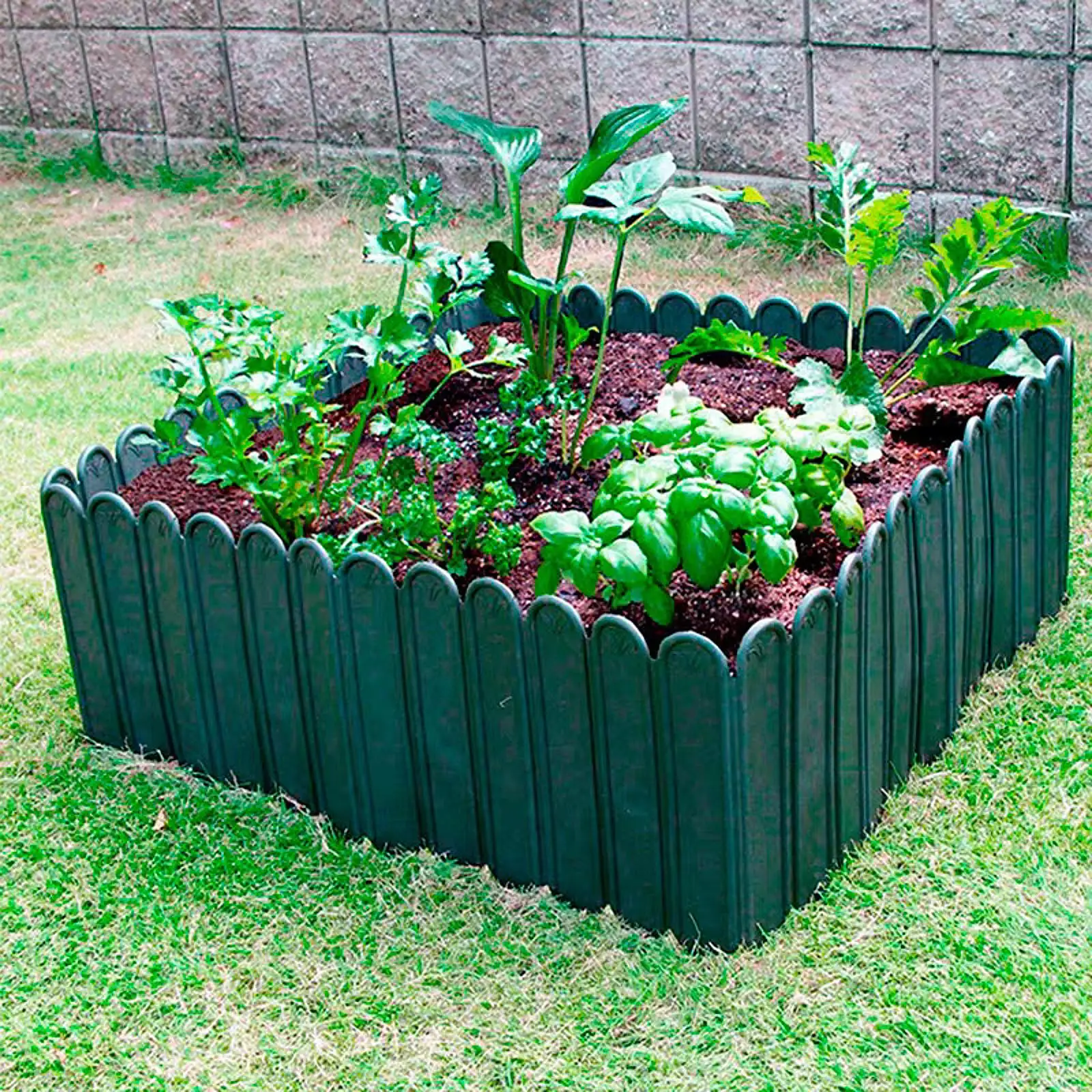 Borde de valla de jardín con estaca, adorno de valla exterior, decorativo ligero para valla/pedida de cama de flores, borde de patio, césped de flores