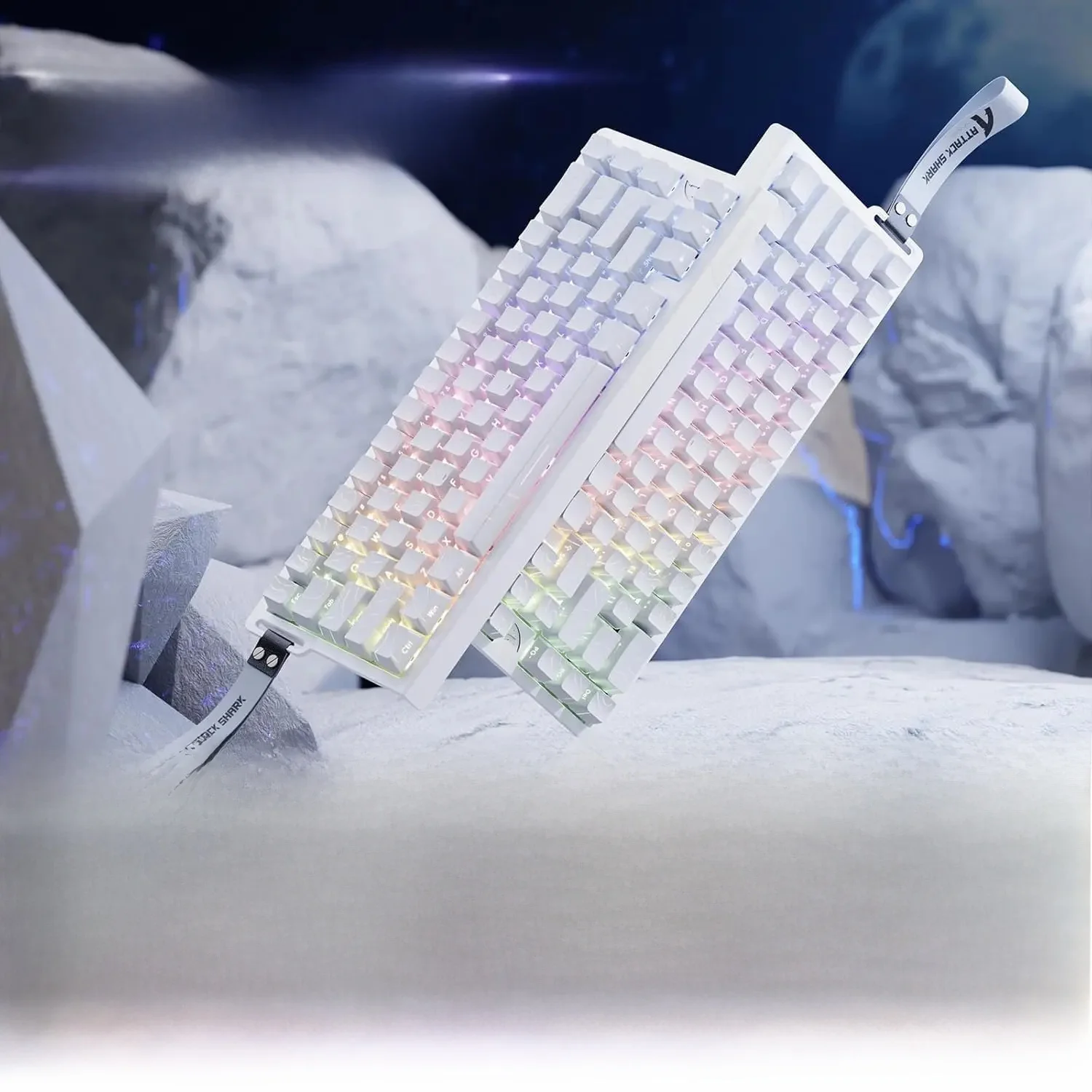 ATTACK SHARK X68 HE Rapid Trigger mechanische Gaming-Tastatur 60 % verkabelt mit einstellbarer Betätigung, Hall-Effekt-Magnetschalter, 8 kHz