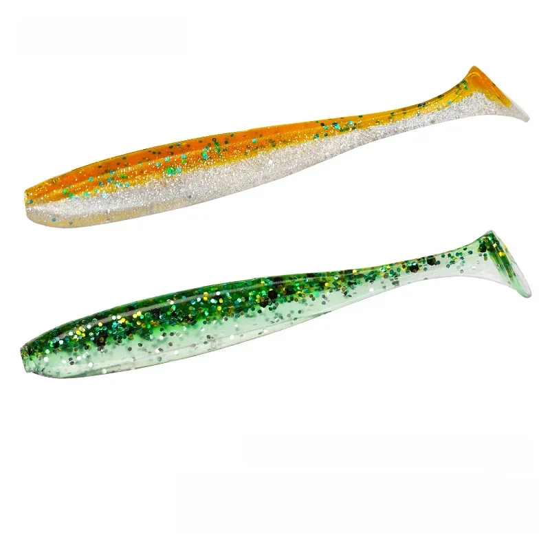 TSURINOYA Fishing Lure Soft Baits 55mm 65mm Shad Worm Wobblers Double Color Silicone Artificial T Tail Lures For Bass Pike — zdjęcie 2