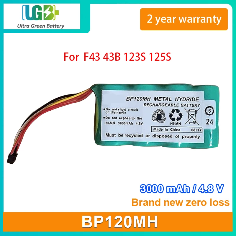 

UGB New battery For FLUKE BP120MH F43 43B 123S 125S Series battery 4.8V 3000mAh