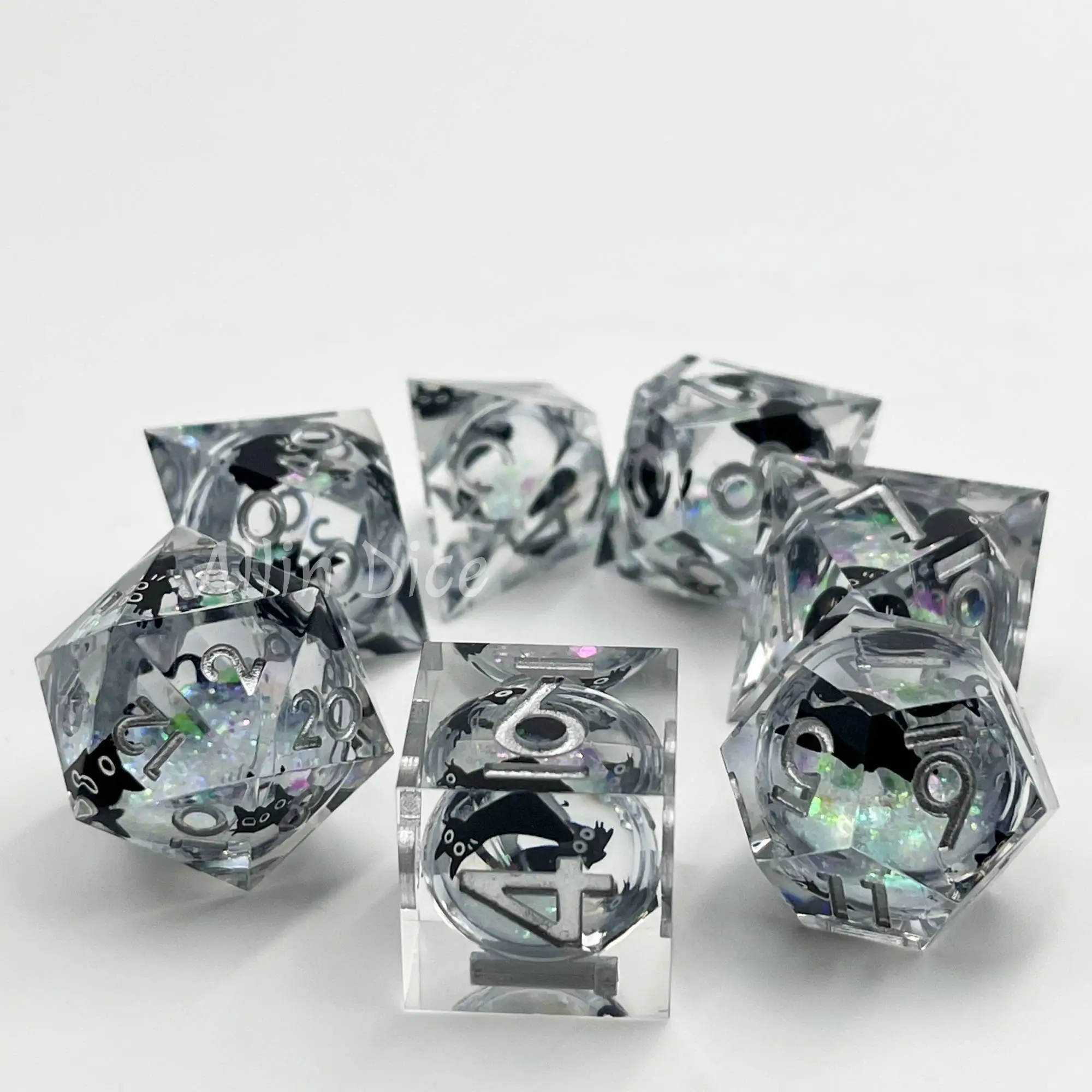 

Cat RPG Resin Dices DND Набор кубиков Многогранные игральные кубики D&D для Dungeons and Dragons RPG DND Игры-плеер и коллектор кубиков