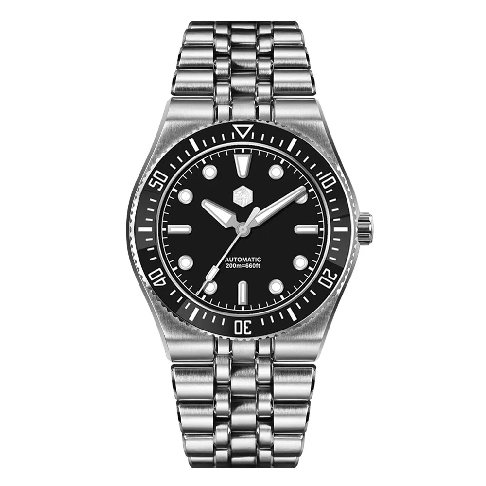 San Martin 40mm Enamel Spiral Dial Integrated Bracelet Men Diver Watch Miyota 9015 Automatic Mechanical Waterproof 200m SN0148 image 3