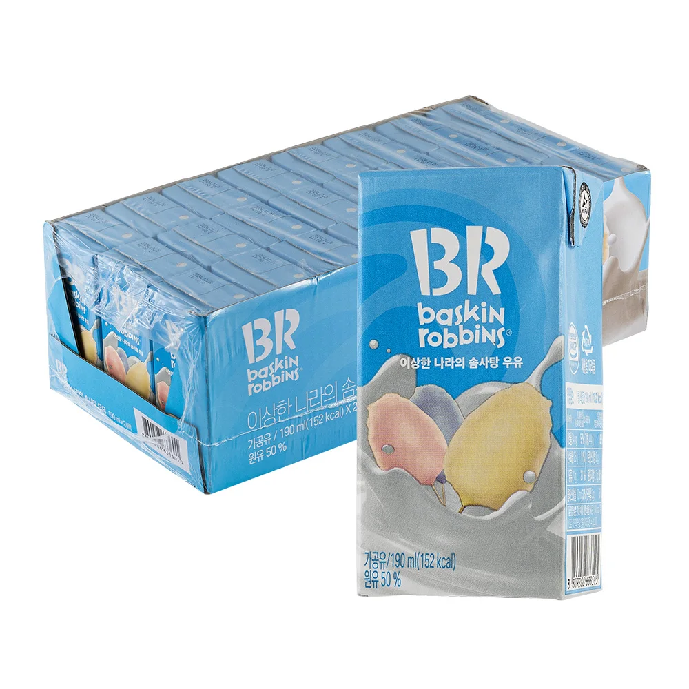 Leche con Sabor a Algodón de Azúcar Baskin Robbins Wonderland, 190 ml, 24 Unidades