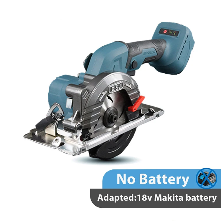 DWiusty 5 inch borstelloze elektrische cirkelzagen 0-45 ° Verstelbaar 125mm multifunctioneel snijgereedschap voor Makita 21V accu