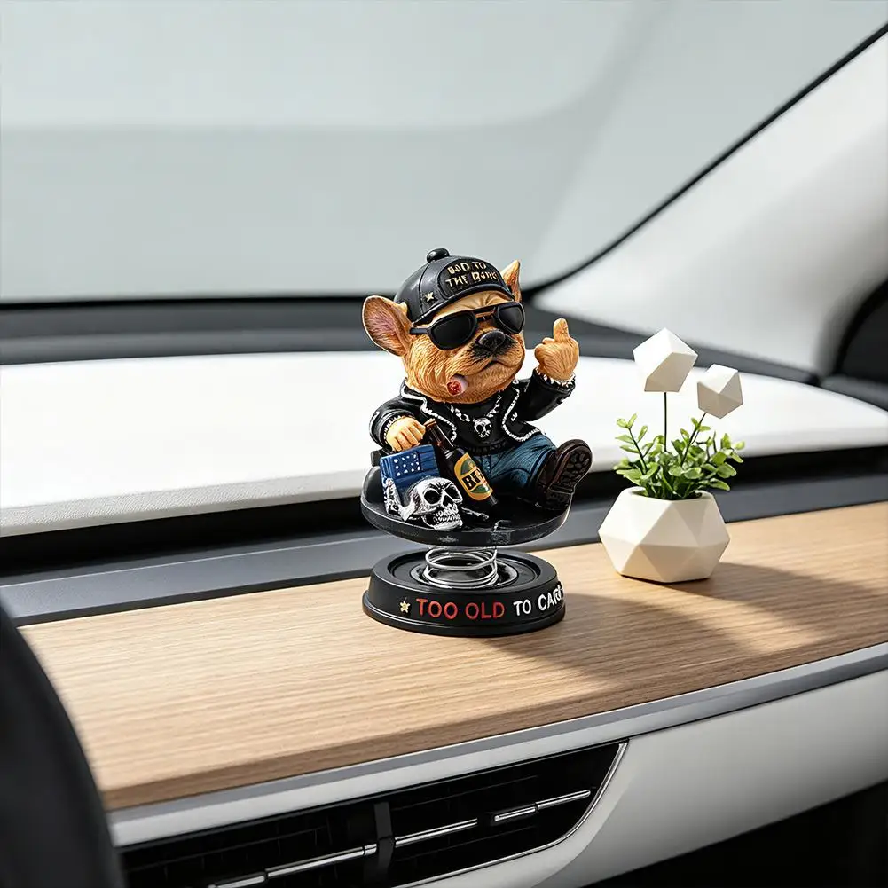 Auto-Innendekoration mit schwenkbarem Kopf, kreatives, schüttelndes Ornament, tragbare, stilvolle Armaturenbrett-Verzierung für die tägliche Autodekoration – Detail 8