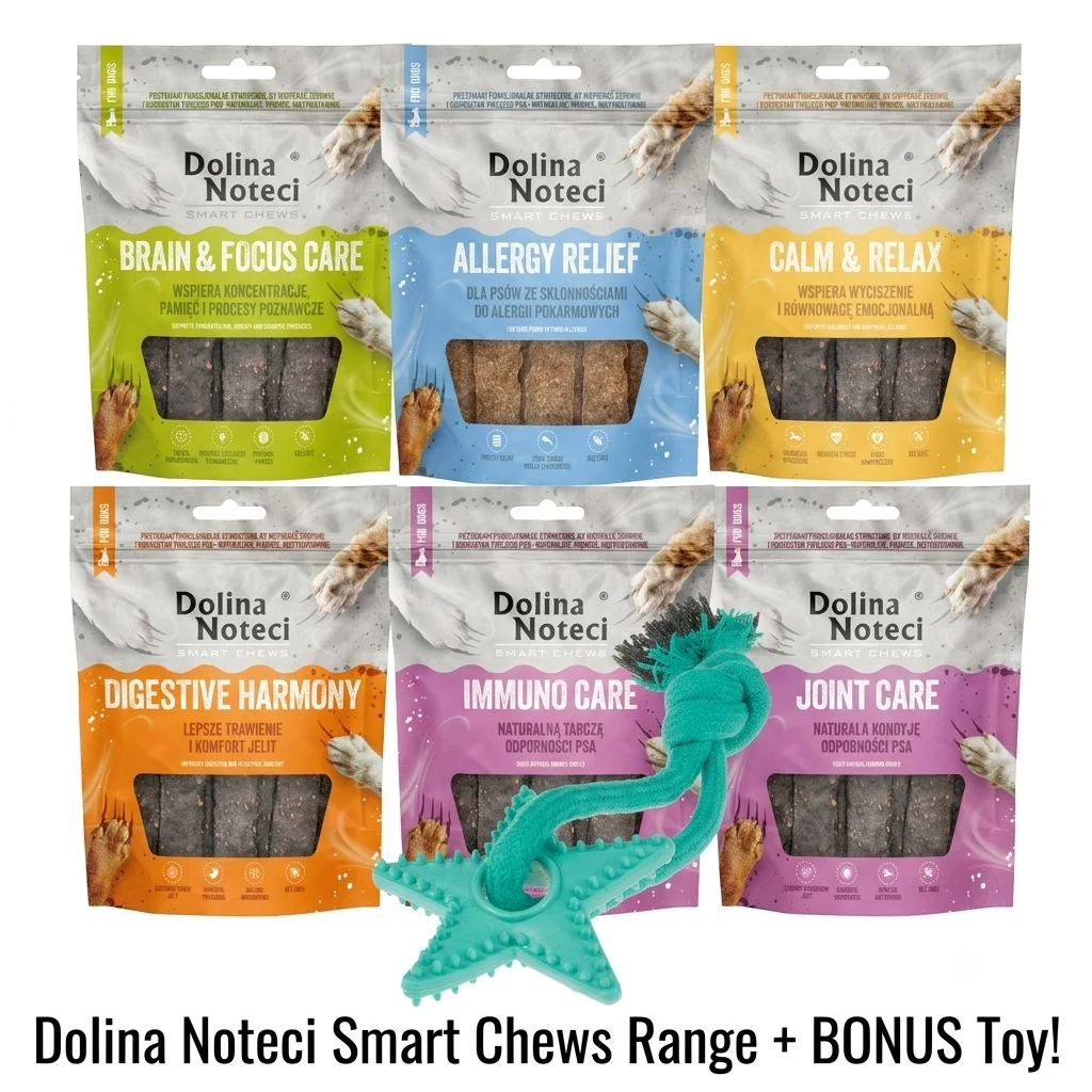 Dolina Noteci Smart Chews Gryzaki dla psa mix 6 smaków + ZABAWKA GRATIS
