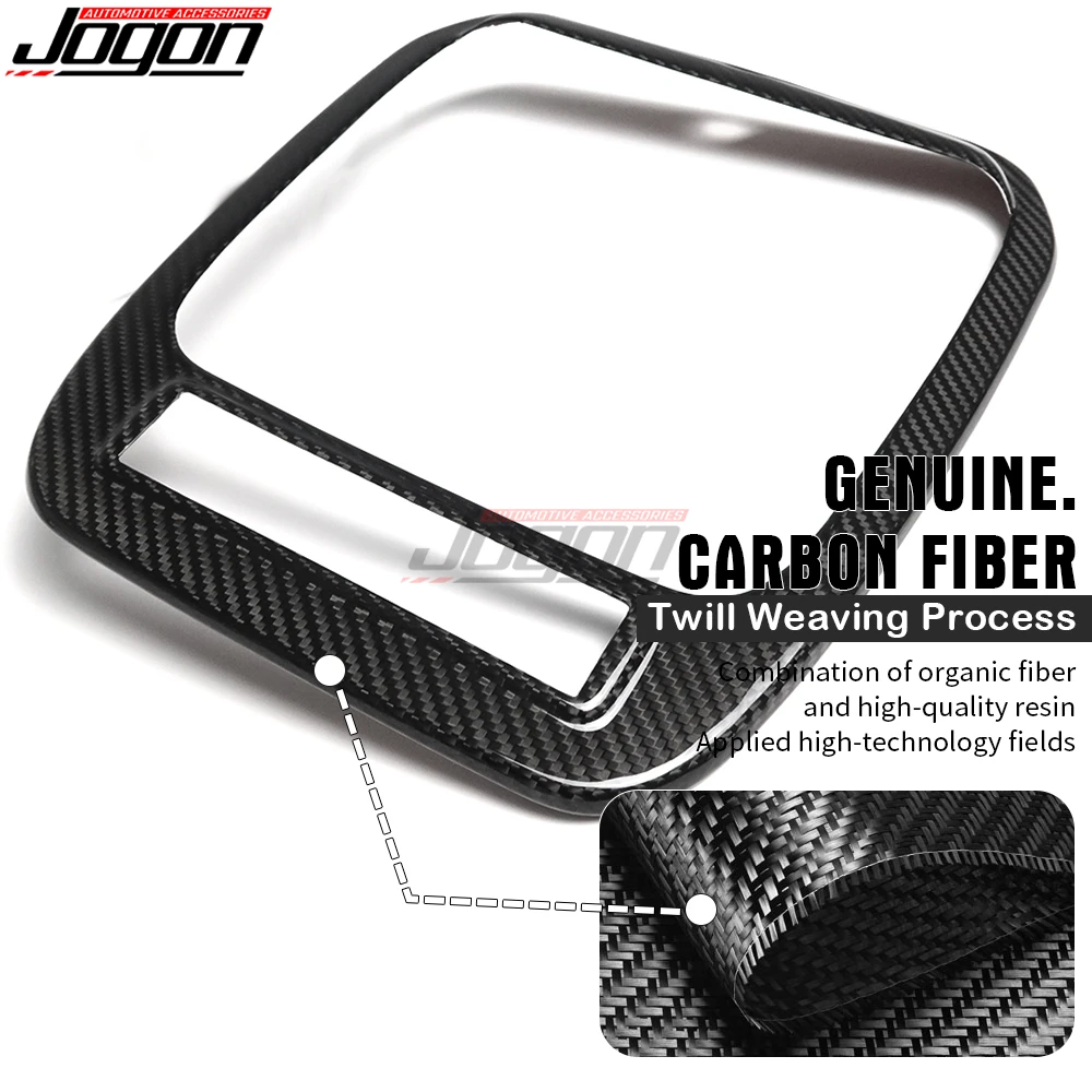 For Ford F150 Raptor 2021 2022 2023 2024 Real Carbon Fiber Interior Car Roof Reading Light Lamp Frame Cover Trim Accessories