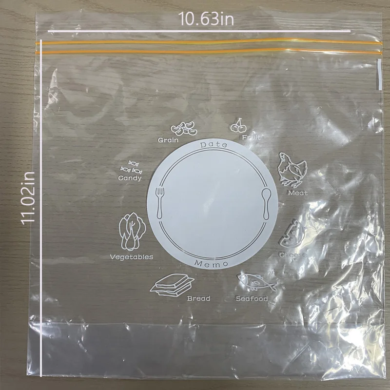 أكياس فريزر شديدة التحمل بسحاب مزدوج، خالية من مادة BPA، لتخزين الطعام، وإعداد الوجبات، والتنظيم، السميك والمقاوم للتسرب (Qua)