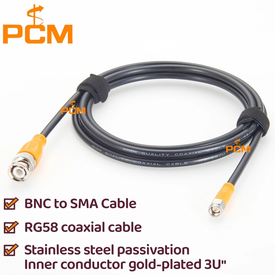 

Коаксиальный RF-адаптер-коннектор BNC (папа) - SMA (папа) с кабелем RG58, удлинитель антенного кабеля, 50 Ом, пигтейл-перемычка