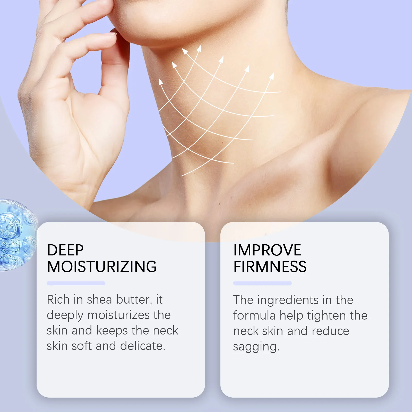 Hoygi Neck Care Cream Moisturizing Nourishing Skin Remove Wrinkle Quick Absorbed Non-greasy Firming Lifting Beauty Neck Cream