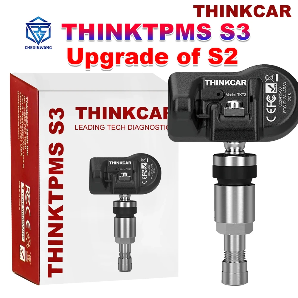 THINKCAR THINKTPMS S3 Programmable Tire Pressure Monitoring Sensor 315MHz 433MHz Car TPMS Activator Detector Tool Upgrade of S2