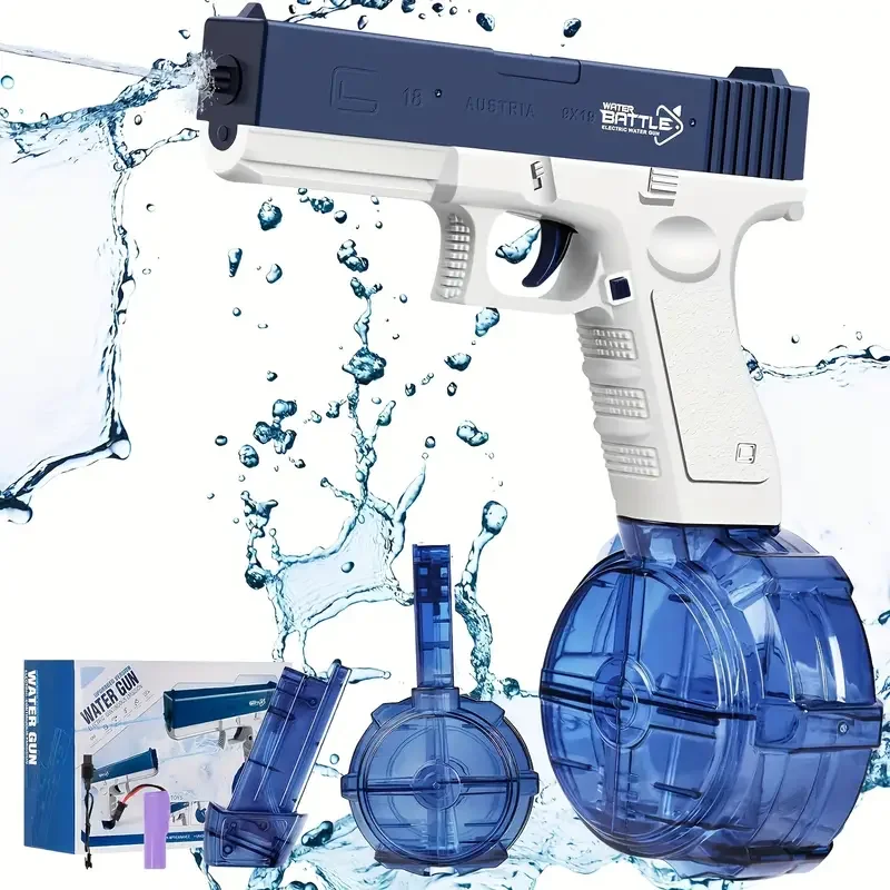 Pistola de agua eléctrica M416 para adultos y niños, juguete de juego de tiro, gran capacidad, para playa y exteriores