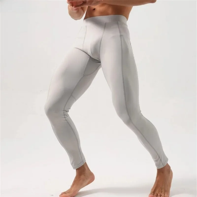 GANYANR legginsy do biegania mężczyźni trening Fitness dres kompresyjne spodnie Cargo piłka nożna koszykówka piłka nożna legginsy gimnastyczne sport — zdjęcie 2