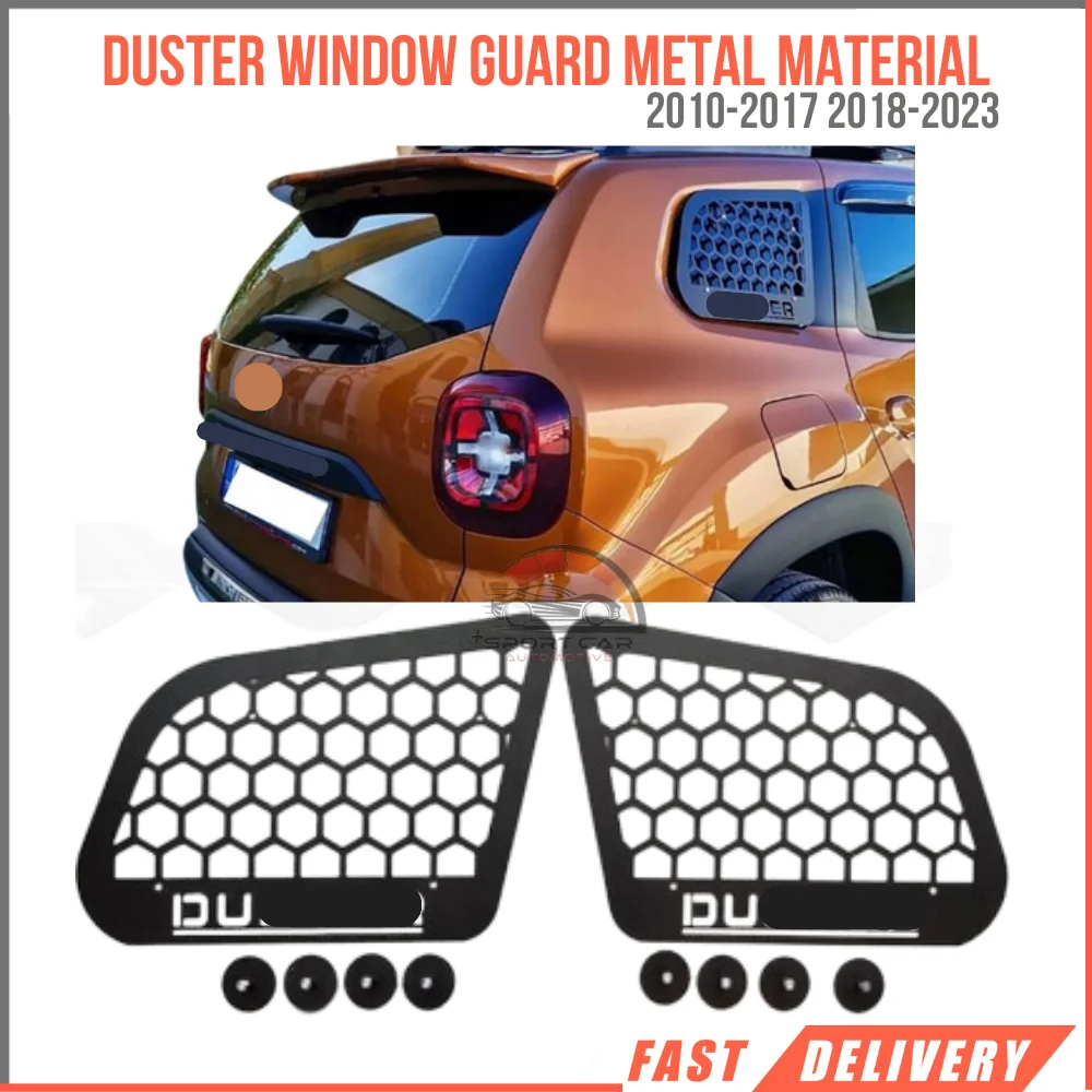 For Dacia Duster 2010-2017 2018 And After Metal Butterfly Grill Glass Protection 2 Pieces accessories high quality