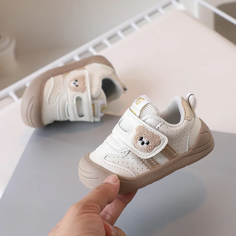 Fashion Toddler Shoes For Baby PU Leather Infant Girl's Sneakers Soft-soled Ergonomics Newborn Boy's Sport Shoes First Step