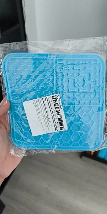 Customer review photo for Dog Lick Mat with Suction Cups