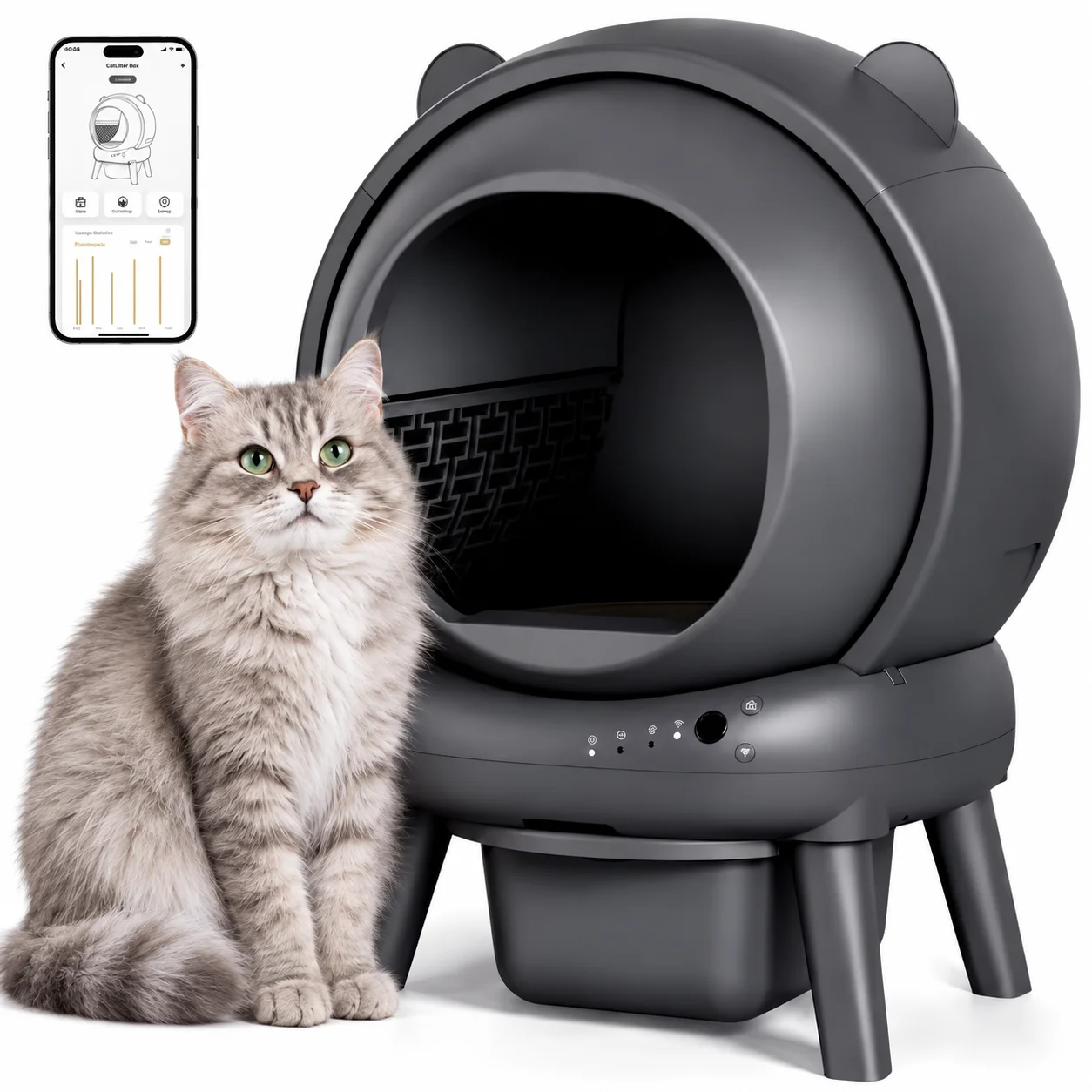 Self Cleaning Cat Litter Box Automatic - Caja de arena para gatos Cumrige