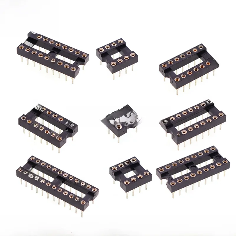 12PCS~80PCS Gniazdo IC okrągły otwór Wąski Szeroki DIP 6 8 14 16 18 20 24 28 40 pin DIP6 DIP8 DIP14 DIP16 DIP18 DIP20 DIP28 DIP40 pin — zdjęcie 2