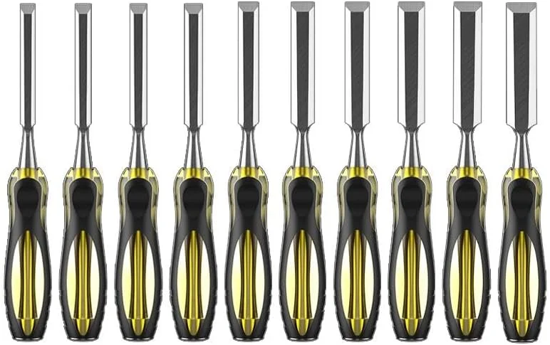 

Meikela 12PCS Carpentry Flat Chisel Set Plastic Fiber Handle DIY Carpenter Woodwork Tools Wood Plane Woodworking Carving Knife