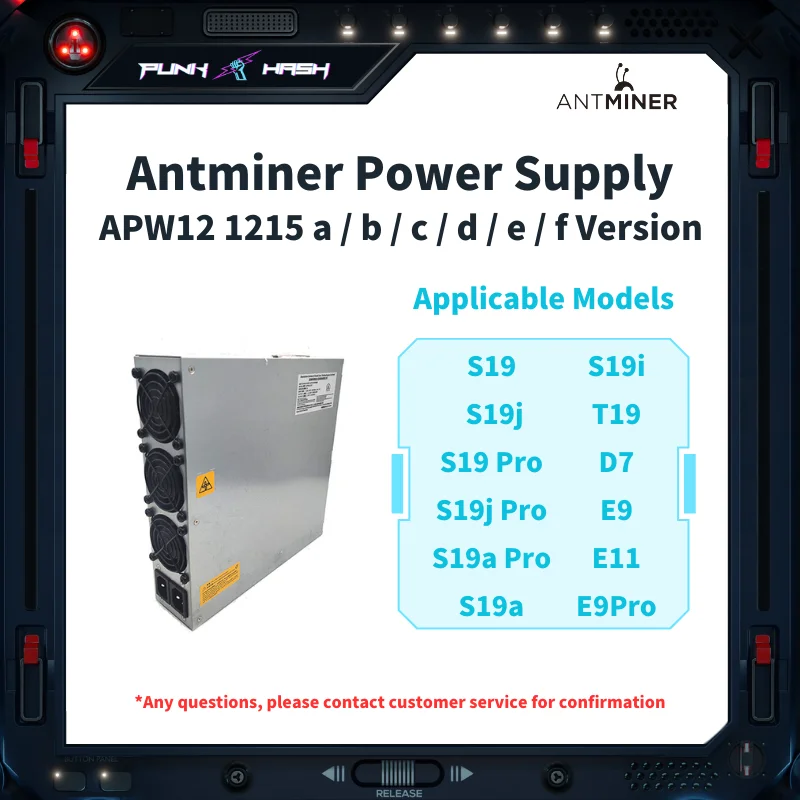 Bitmain Antminer PSU ASIC Miner Voeding APW17 APW11 APW12 Mijnwerker Onderdelen voor S19 S21 L7 T21 KS3 Half Jaar Garantie