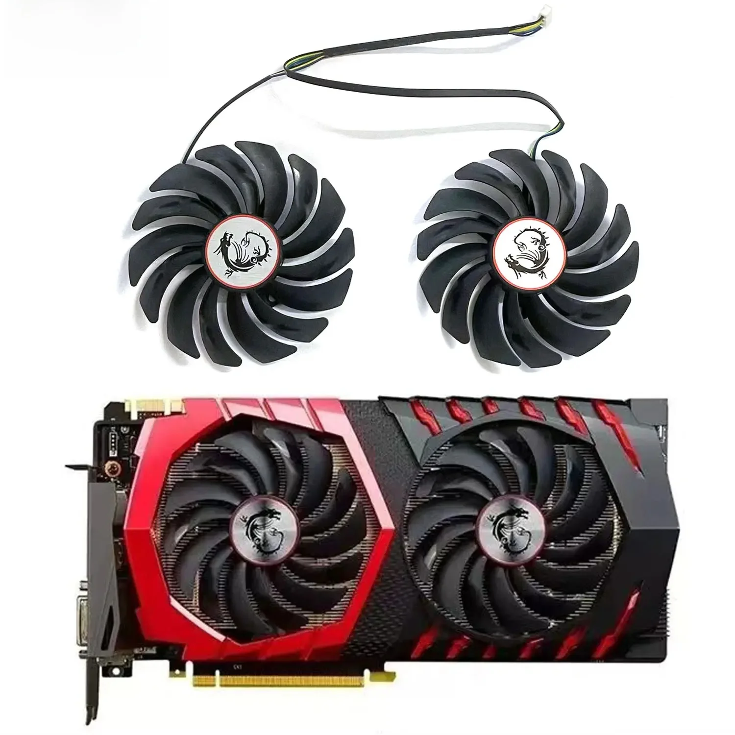 PLD10010S12HH 95MM DC 12V GTX 1080 1070 1060 Wentylator chłodzący do MSI GTX 1060 1070 1080 Ti RX570 580 470 480, chłodzenie karty graficznej — zdjęcie 2