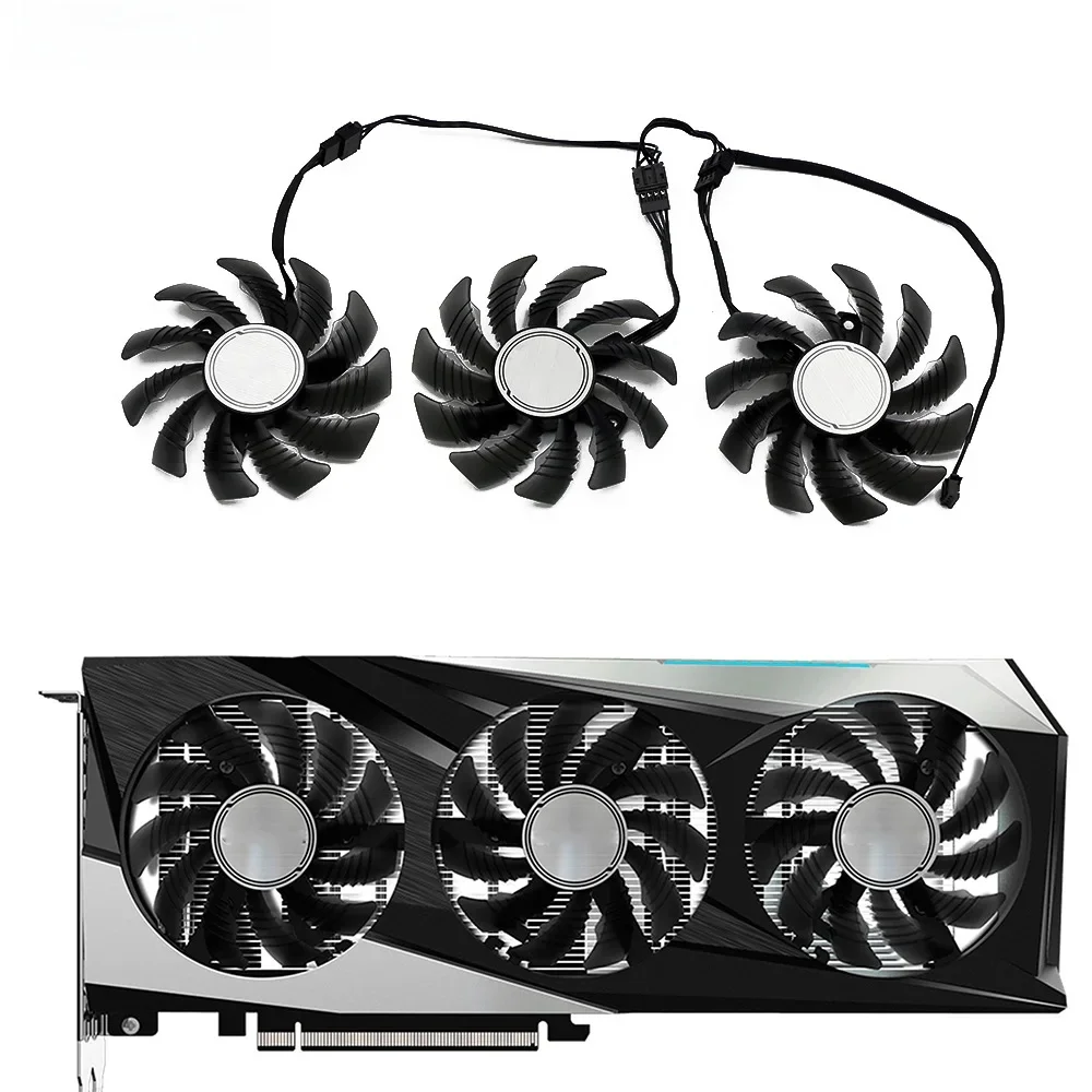 T128010SU RTX3060 wymiana wiatraka do Gigabyte GeForce RTX 3060 Ti RX 6600 6700 XT chłodzenie karta wideo do gier — zdjęcie produktu 7