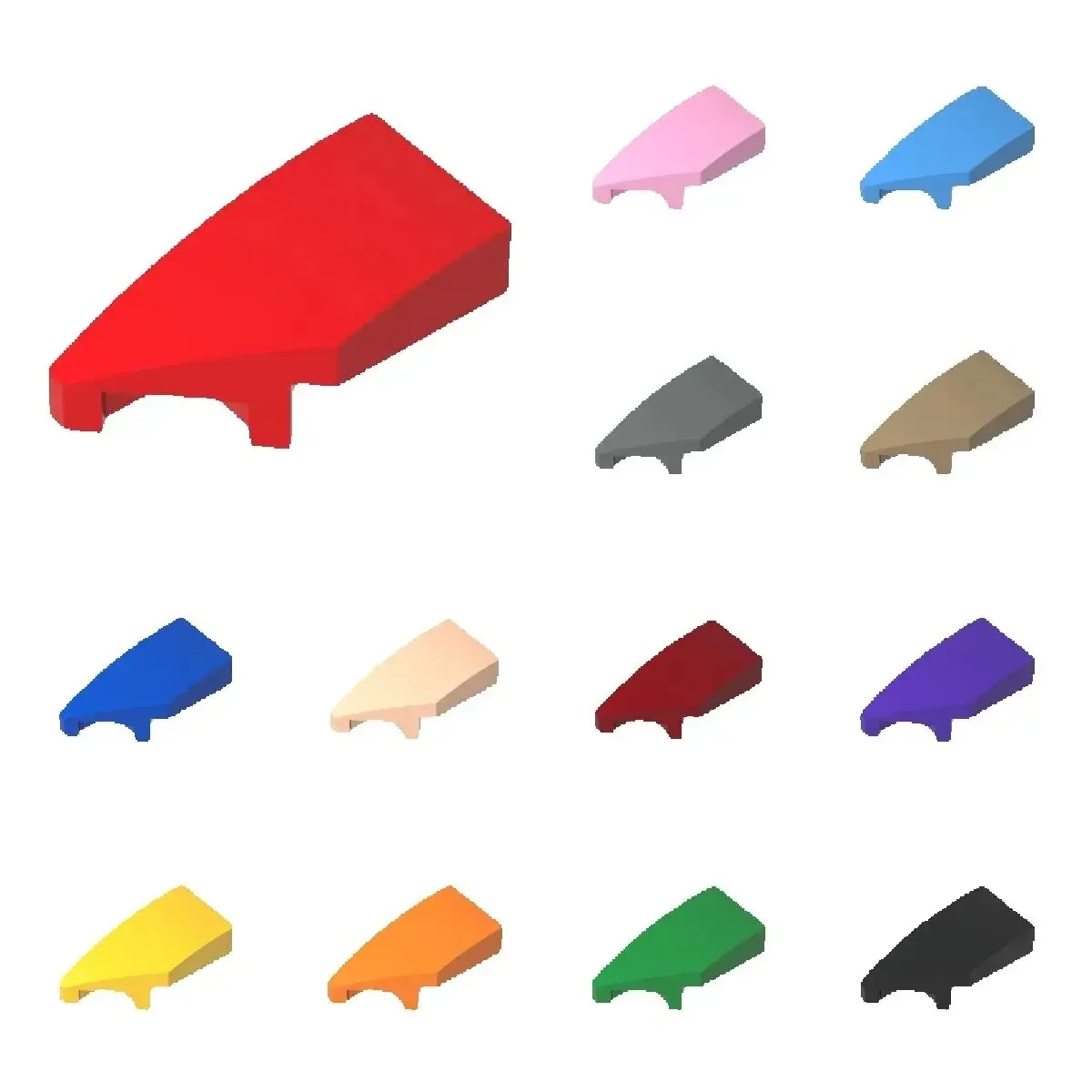 50 pièces 29120 cale 2x1x 2/3 goujon encoche gauche briques Collections en vrac modulaire GBC jouets pour blocs de construction MOC techniques