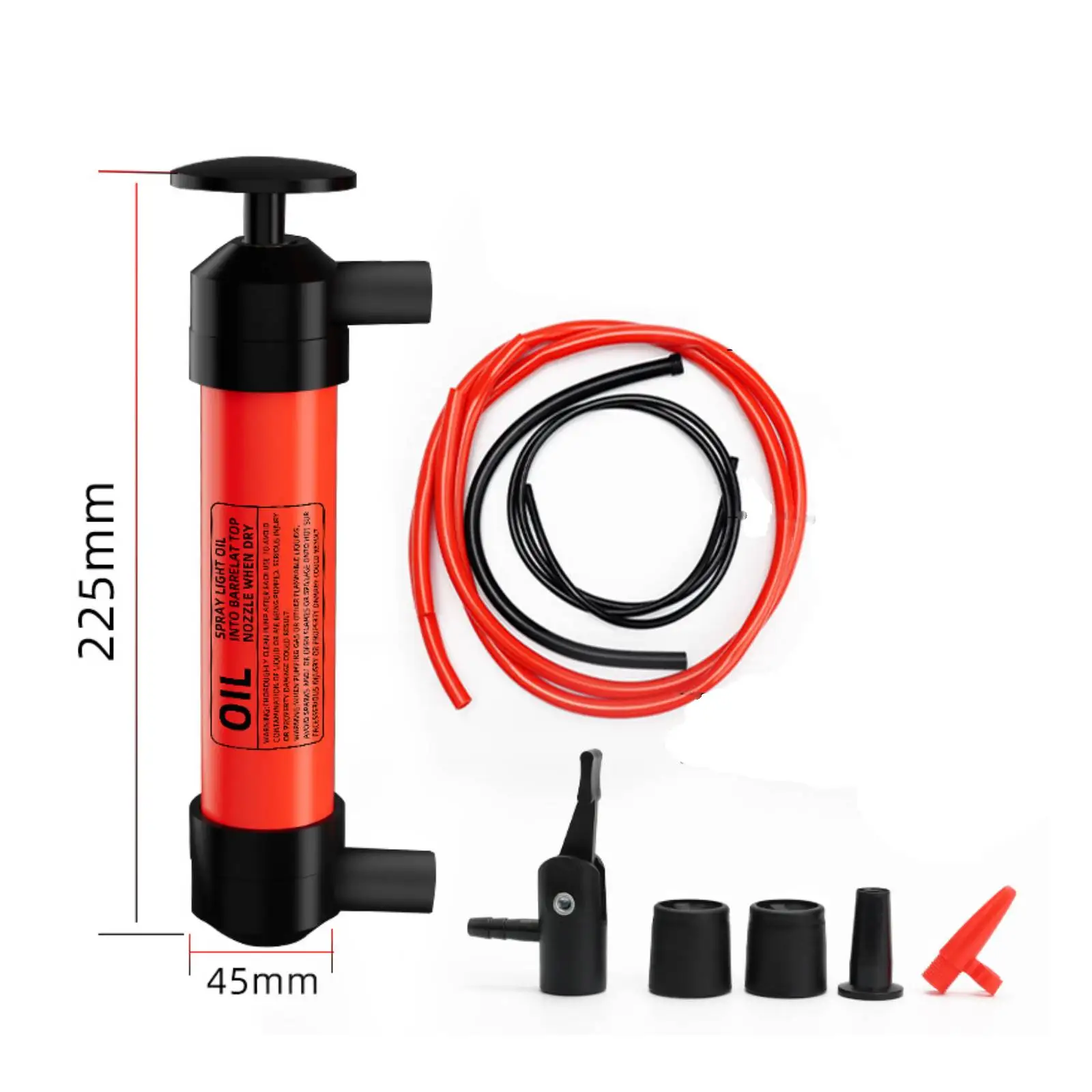Kit pompa a sifone manuale Estrattore carburante 200cc Strumento di aspirazione Pompaggio olio Trasferimento gas liquido Ventosa Trasferimento carburante Kit pompa di gonfiaggio