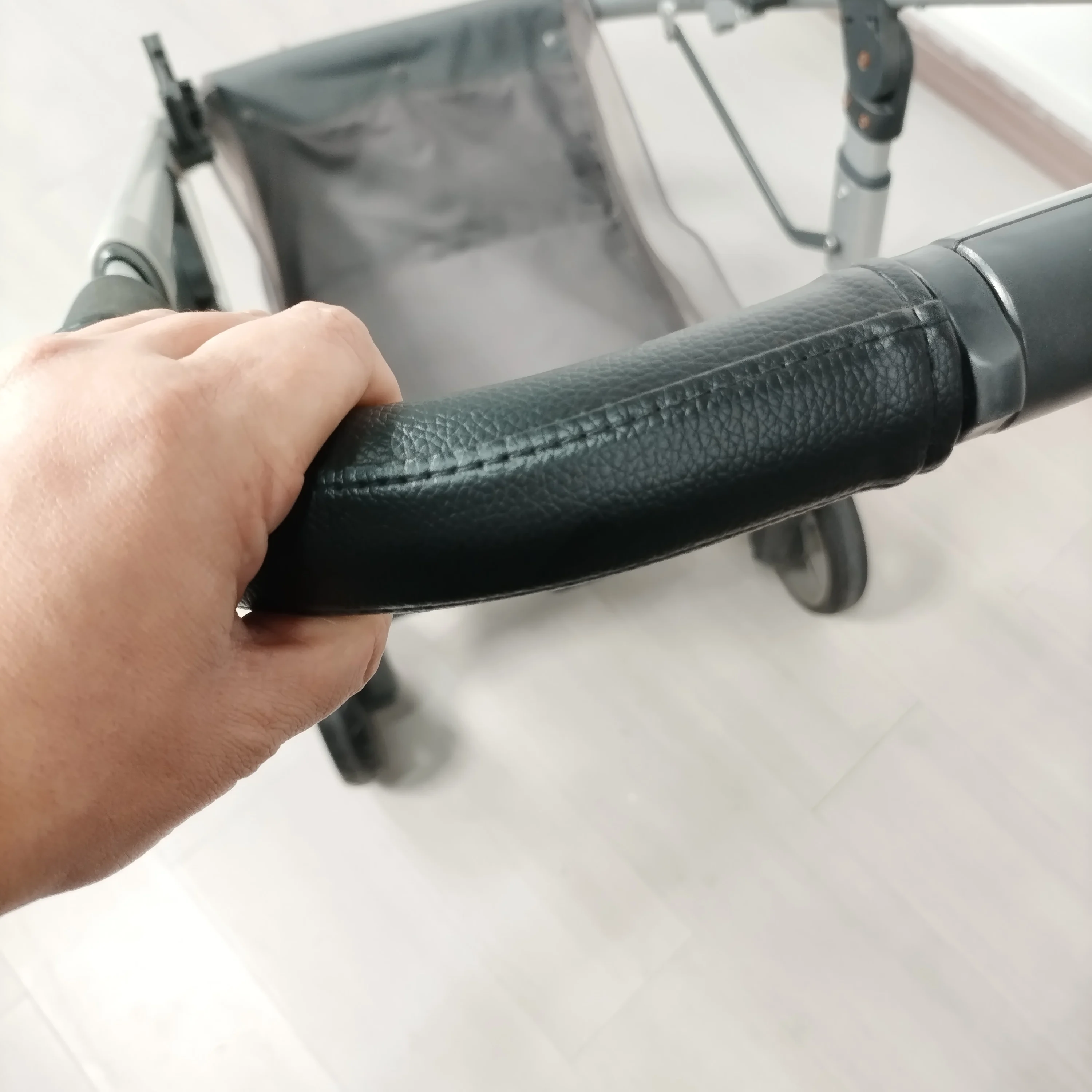 Mom Push Bar Leather Cover For Yoya Yoyo2/3 Buggy Handrail Sleeve Protective Case With Zipper Custom Baby Stroller Accessories