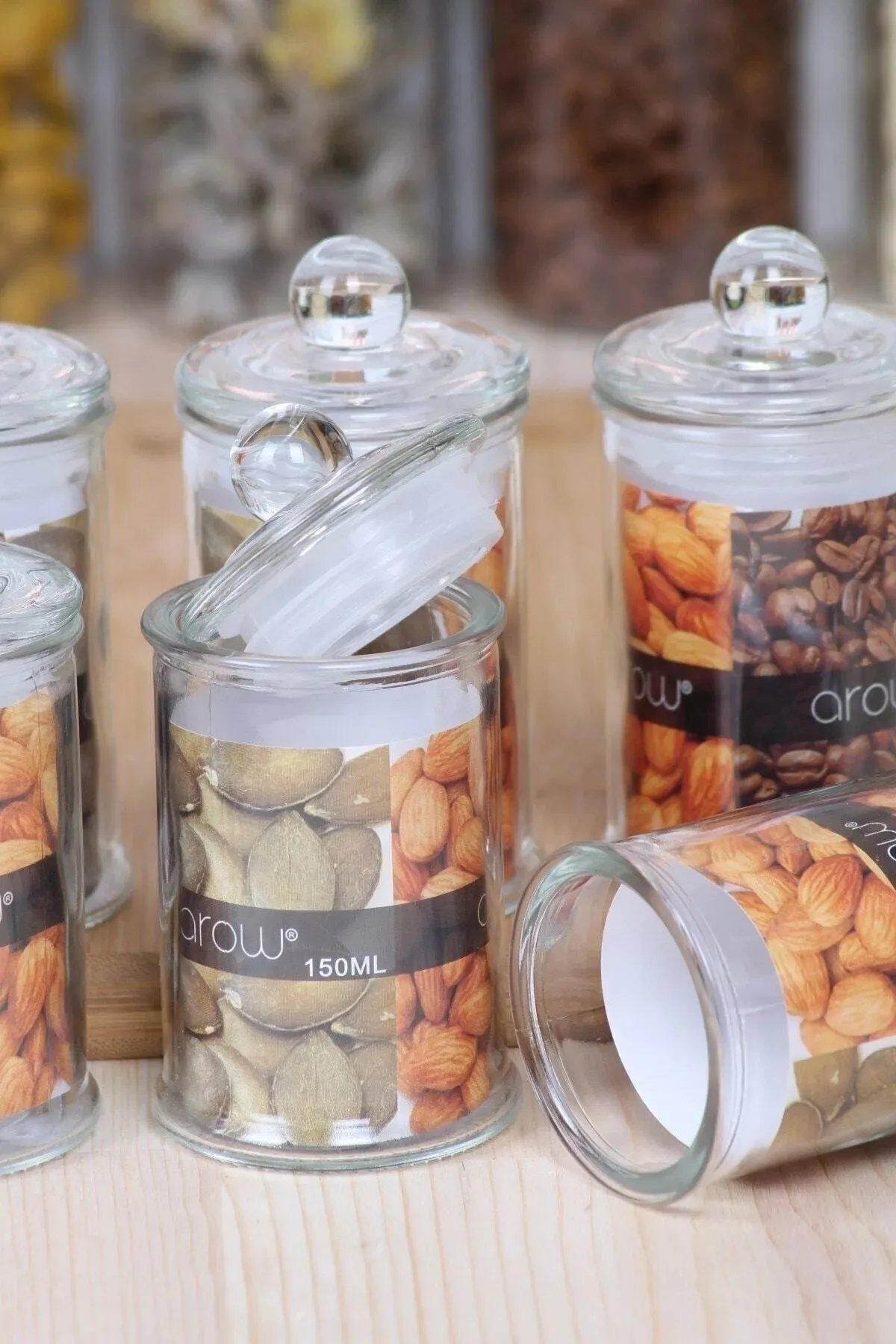 6 Pieces. Mini Size 150 ML Glass Spice Jar With Vacuum Lid. Definitely A Product To Be Satisfied