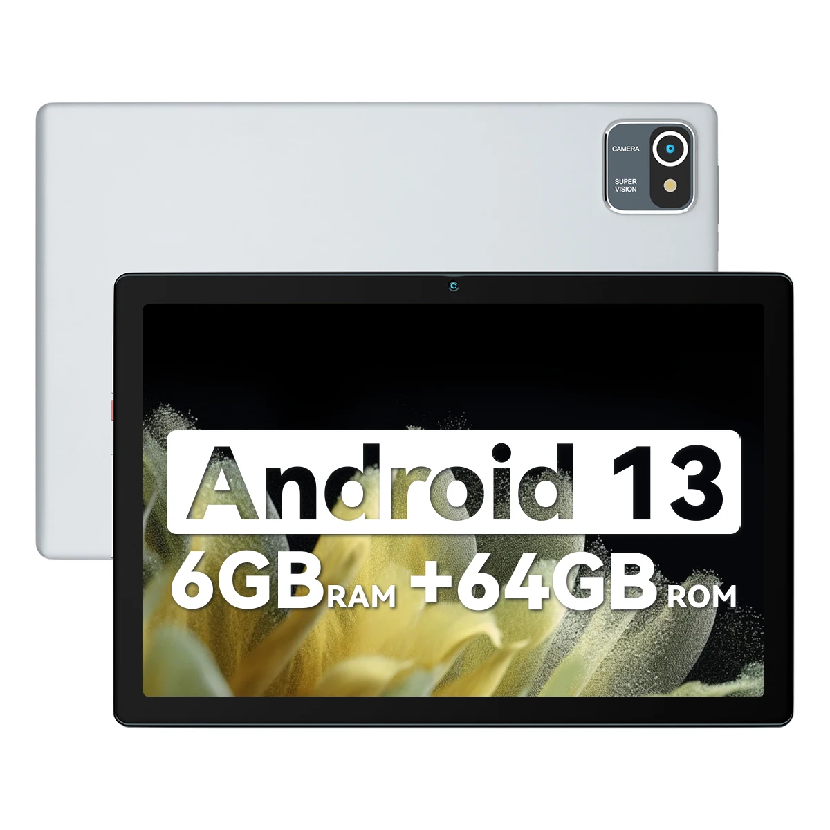 Планшет MB1001 на Android 13, экран 10,1 дюйма, 6 ГБ + 64 ГБ